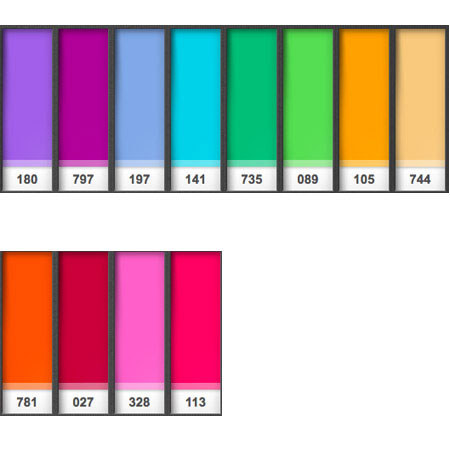 Lee Filters DJ Lighting Filter Pack 2, 10x10", 12 Total Sheets