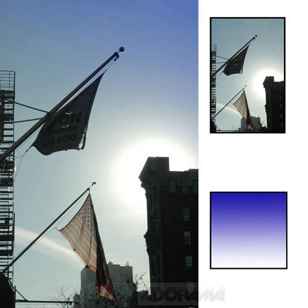 Lee SB1GS Sky Blue Graduated Soft #1 Filter 4x6in Resin