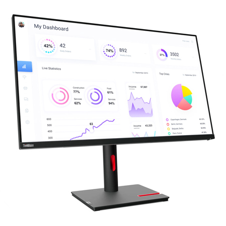 Lenovo ThinkVision P32p-30 31.5" 16:9 4K Ultra HD IPS WLED LCD Monitor, Raven Black