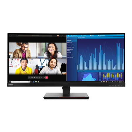 Lenovo ThinkVision P34w-20 34" 21:9 UWQHD Curved IPS WLED LCD Monitor, Black