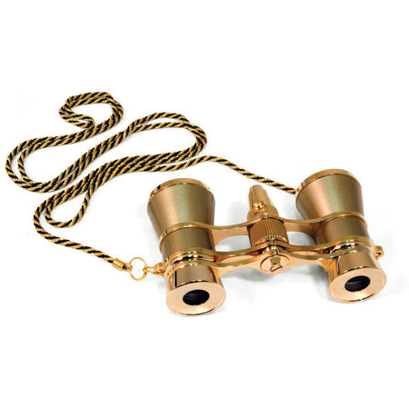 Levenhuk 3x25 Broadway 325F Opera Glasses with LED Light, Gold