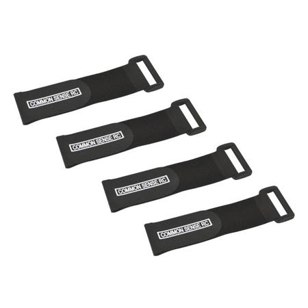 COMMON SENSE RC 8" Hook & Loop Battery Strap, 4 Pack