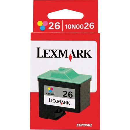 Lexmark 10N0026 Color Print Inkjet Cartridge # 26