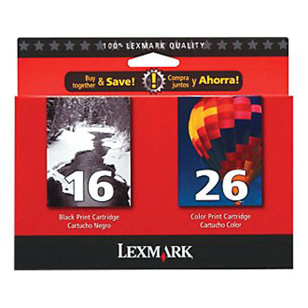 Lexmark 10N0202 #16/#26 Black Print Cartridge Pack