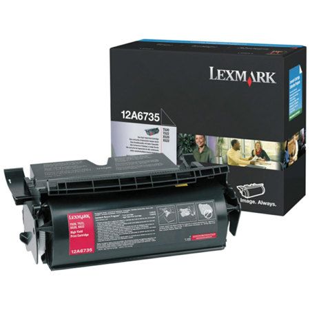 Lexmark 12A6735 Black Toner Cartridge, Yield 20,000