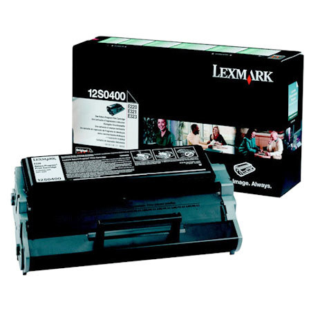 Lexmark 12S0400 Black Toner Cartridge, Yield 2500 Pages