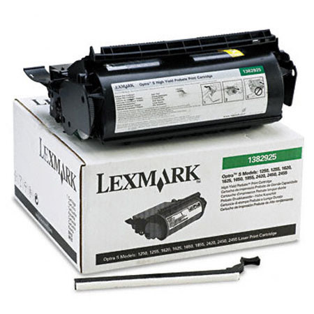 Lexmark 1382925 Black Toner Cartridge, Yield 17,600