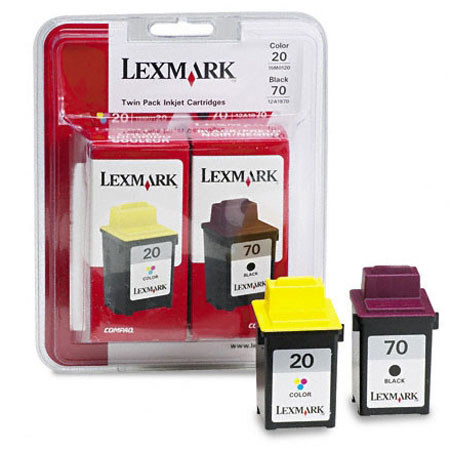 Lexmark No. 70/No. 20 Black & Color Inkjet Print Cartridge Pack