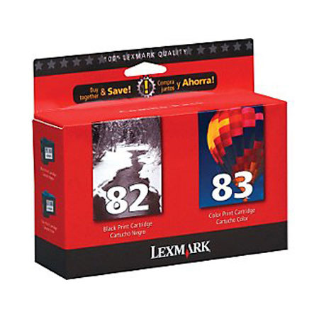 Lexmark 18L0860 #82/# 83 Black and Color Ink Cartridge