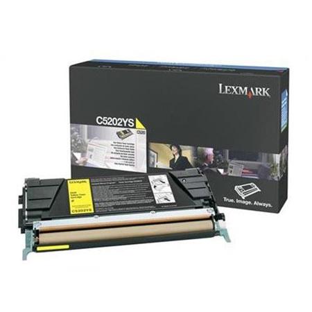 Lexmark C5202YS Yellow Toner Cartridge, 1500 Pages Yield