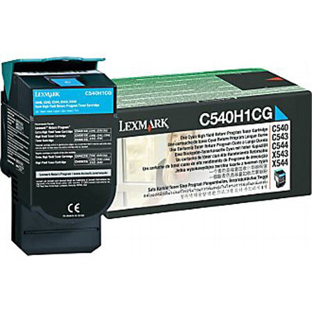 Lexmark C540H1CG High Yield Cyan Laser Toner Cartridge