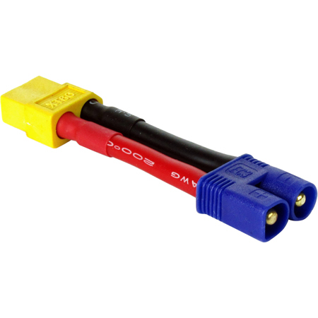 COMMON SENSE RC XT60 Female to EC3 Male Conversion Adapter
