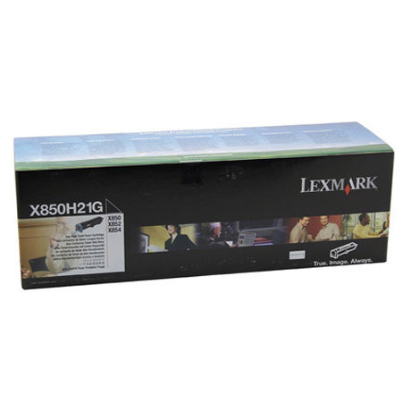 Lexmark X850H21G Black Toner Cartridge, Yield 30,000
