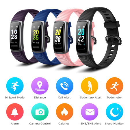 Letsfit ID152 Fitness Tracker Smart Bracelet with Sleep Monitor