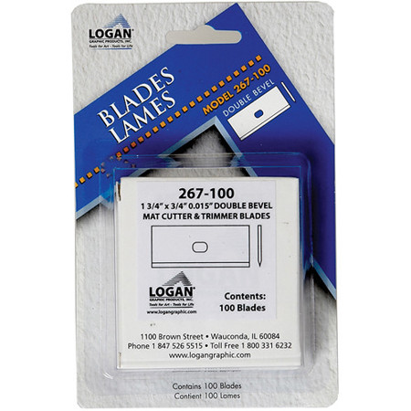 Logan Graphics Replacement Blades for 850 and T300 Mat Cutters, 100 Pack