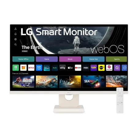 LG 27U511SA-W 27" 16:9 Full HD 100Hz IPS LCD HDR Monitor with WebOS, White