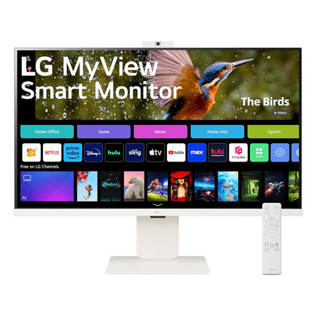 LG MyView 32SR85U 31.5" 16:9 4K IPS LCD Smart Monitor w/WebOS and Webcam, White