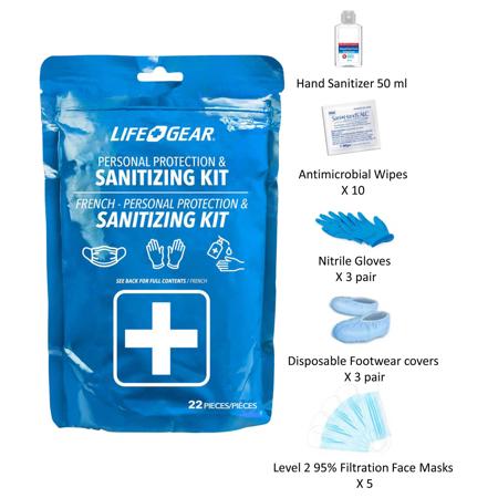 Life+Gear Personal Protection Equipment Sanitizing Kit