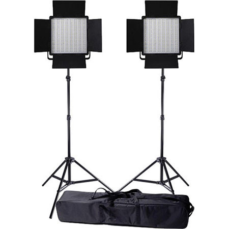 Ledgo Value Series Bi Color AC DC Sony LED Panel 600 2 Light Kit LG600CSC2