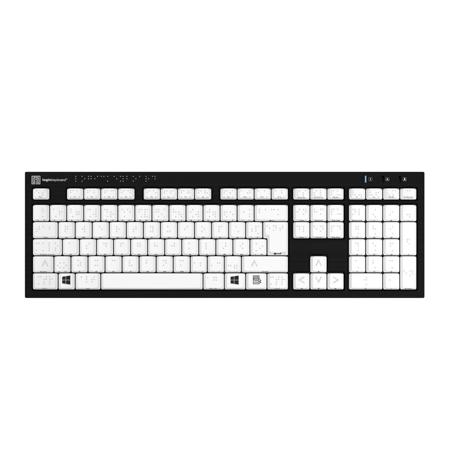 LogicKeyboard NERO PC Slim Line Braille 6 Dot Keyboard, US English