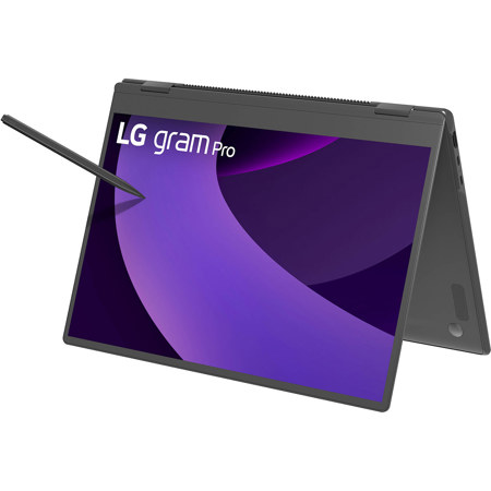 LG Gram Pro 16" 2.8K 120Hz OLED 2-In-1 Touchscreen Laptop, Intel Evo Core Ultra 7 255H 2.0GHz, 16GB RAM, 1TB SSD, Windows 11 Home, Black