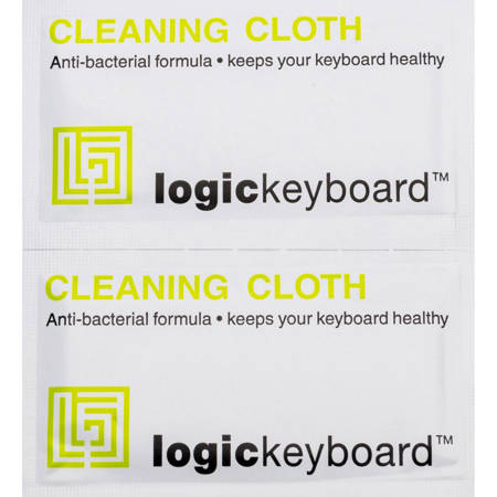 LogicKeyboard Anti-Bacterial Keyboard Cleaning Cloth, 20 Pack