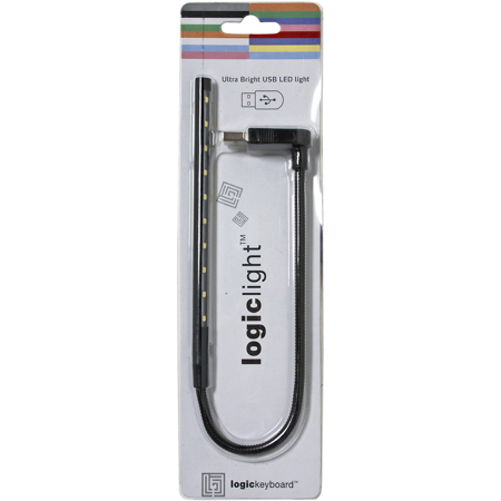 LogicKeyboard LogicLight V2 USB LED Keyboard Lamp, Cellophane Bag, Black
