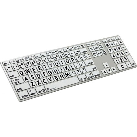 LogicKeyboard XL Print Apple Advance Black on White Keyboard
