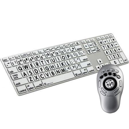 LogicKeyboard XL Print Apple Keyboard, Bundle w/Contour Design Shuttle Pro