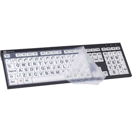 LogicKeyboard LogicSkin Silicone Protective Cover, PC Slim Line Keyboard, Clear