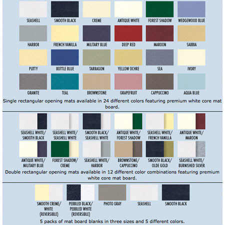 Logan Graphics Palettes, Pre Cut 18x24" Mat for 11x17" Photo, Aqua Blue