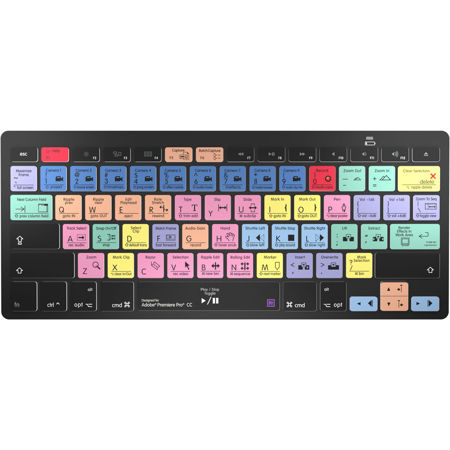 LogicKeyboard Mini Bluetooth Mac Keyboard for Adobe Premiere Pro CC, US English