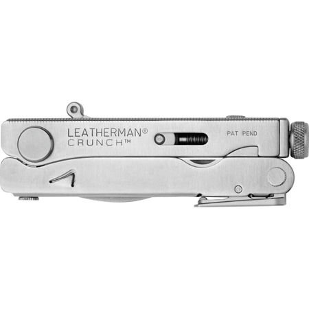 Leatherman Crunch Multi-Tool, Stainless Steel with Locking Pliers Head, & Twelve Components, Polished Finish, Overall Length 5.5", Closed 4.0", Leather Sheath.