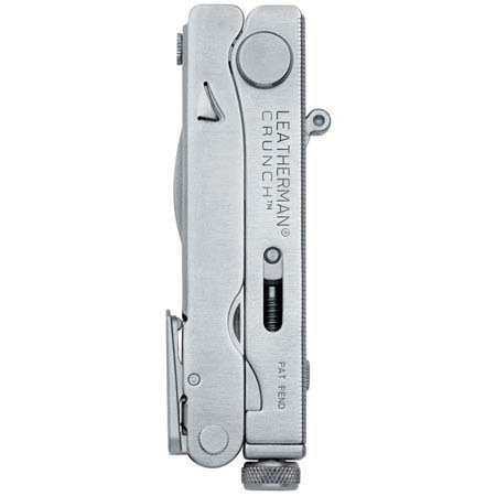 Leatherman Crunch Multi-Tool, Stainless Steel with Locking Pliers Head, & Twelve Components, Polished Finish, Overall Length 5.5", Closed 4.0", Gift Box & Nylon Sheath