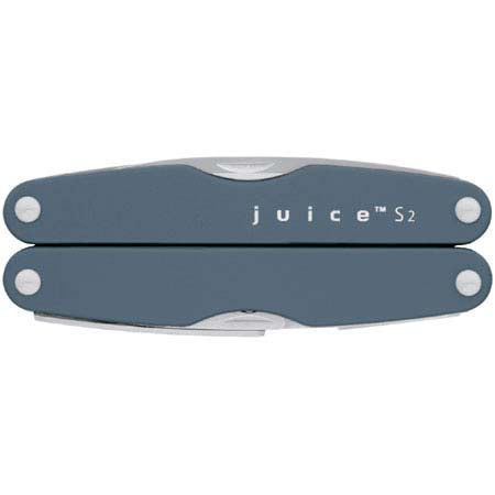 Leatherman Juice S2 Multi-Tool, Stainless Steel with Needlenose Pliers Head, & Eleven Components, Storm Grey Finish, Overall Length 3.25" Closed, with Gift Box.