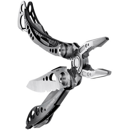 Leatherman Skeletool CX Multi-Tool, Stainless Steel with Needlenose Pliers Head & 7 Components with Gift Tin, Closed Length 4"