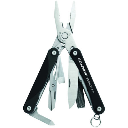 Leatherman Squirt PS4 Keychain Multi-Tool, Black