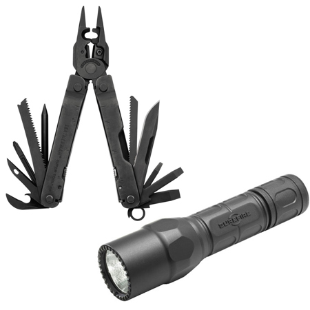 Leatherman Super Tool 300 EOD Multi-Tool, Black, Bundle with SureFire G2X Pro Dual-Output LED Flashlight