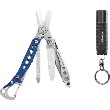 Leatherman Style CS Multitool & K2 LED Light Combo, Blue