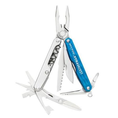 Leatherman Juice CS4 Multi-Tool, No Sheath, Columbia Blue, 15 Tools
