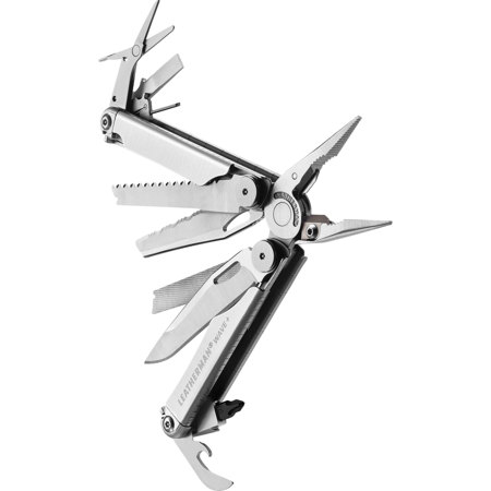 Leatherman Wave Plus Multi-Tool, Black Nylon Sheath, Stainless Steel, 18 Tools