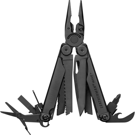 Leatherman Wave Plus Multi-Tool with Black Nylon Sheath, Black, Box, 18 Tools