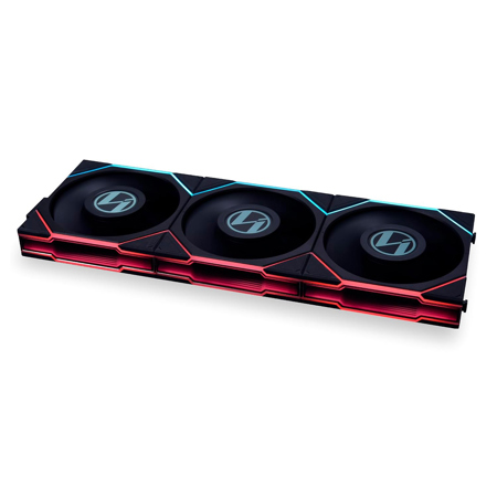 Lian-Li UNI FAN TL LCD 120mm RGB Case Fan w/ Reverse Blades & Controller, 3-Pack