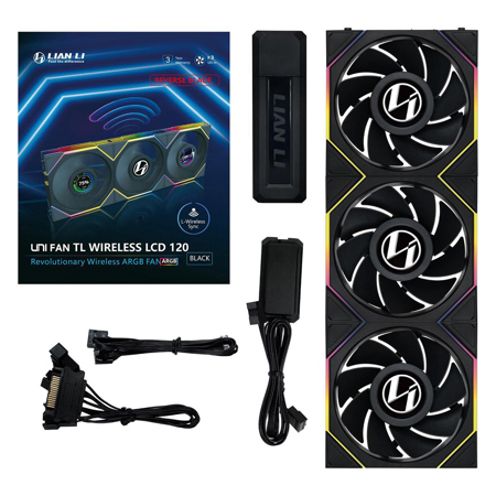 Lian-Li UNI FAN TL LCD 120mm Case Fan w/Reverse Blade & Controller