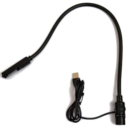 Littlite LED-NA-USB Series 18" LED Gooseneck Console Light with Right Angle Connector and USB Cable
