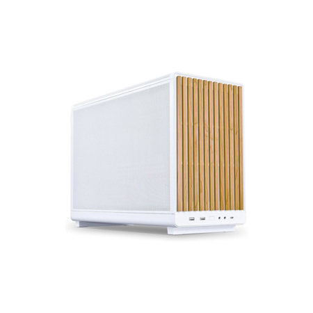 Lian-Li A3-mATX M-ATX Micro Tower Computer Case, Wood/White