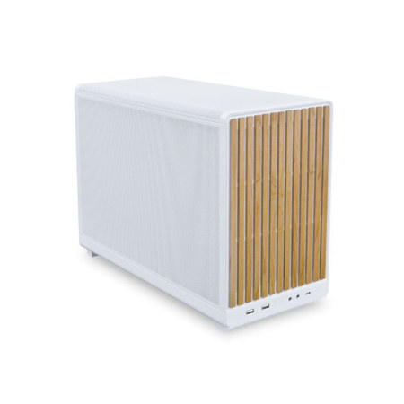 Lian-Li A3-mATX M-ATX Micro Tower Computer Case, Wood/White A3W