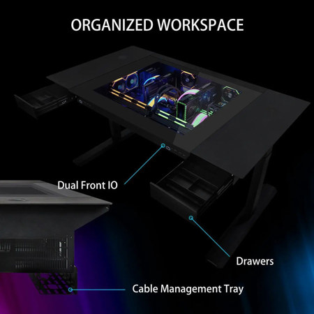 Lian-Li DK-07X E-ATX Dual-System Height-Adjustable Desk Gaming
