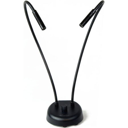 Littlite ANSER Dual Desk Light with Two 12" Goosenecks & Dimmer, US Power Supply