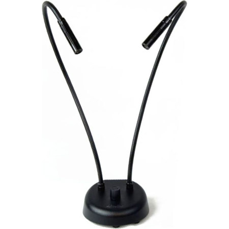 Littlite ANSER Dual Desk Light with Two 18" Goosenecks & Dimmer, US Power Supply